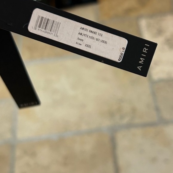 MENS AMIRI SNAKE HEAVYWEIGHT COTTON TSHIRT . Size XXXL - Picture 4 of 9